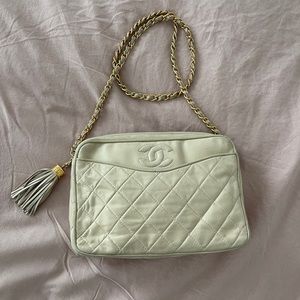 Vintage CHANEL camera bag with tassel